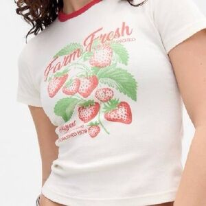 BDG Urban Outfitters Strawberry Ringer Baby T-Shirt